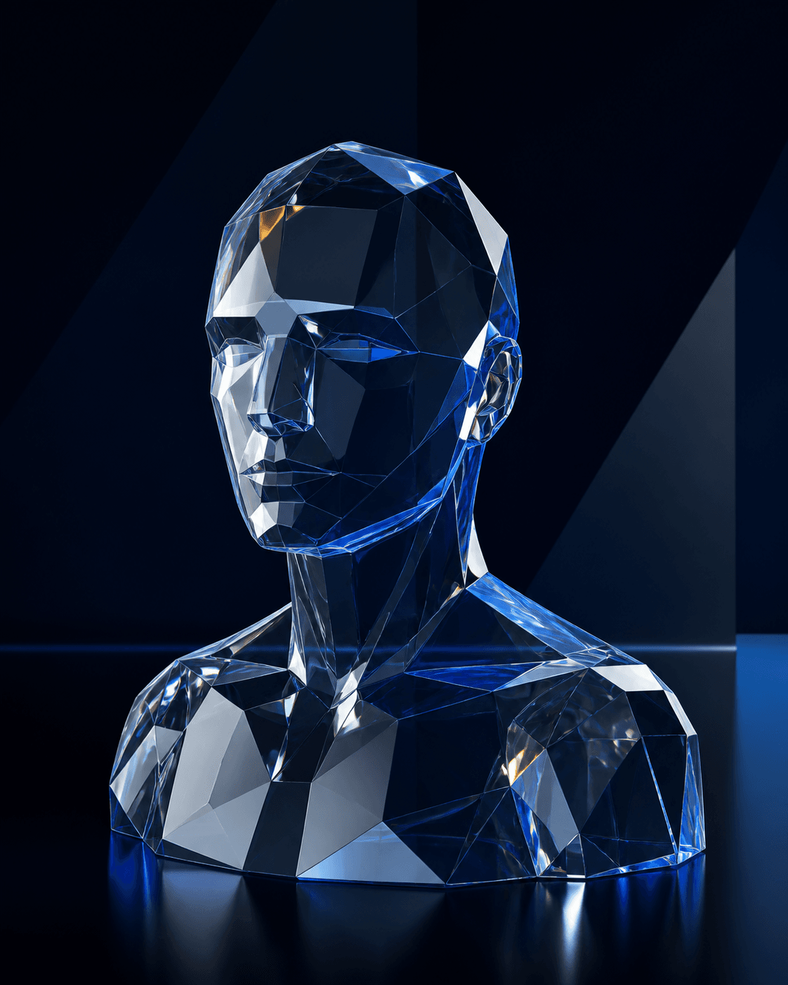 Abstract faceted crystal portrait placeholder for K. Gönenç Atakan