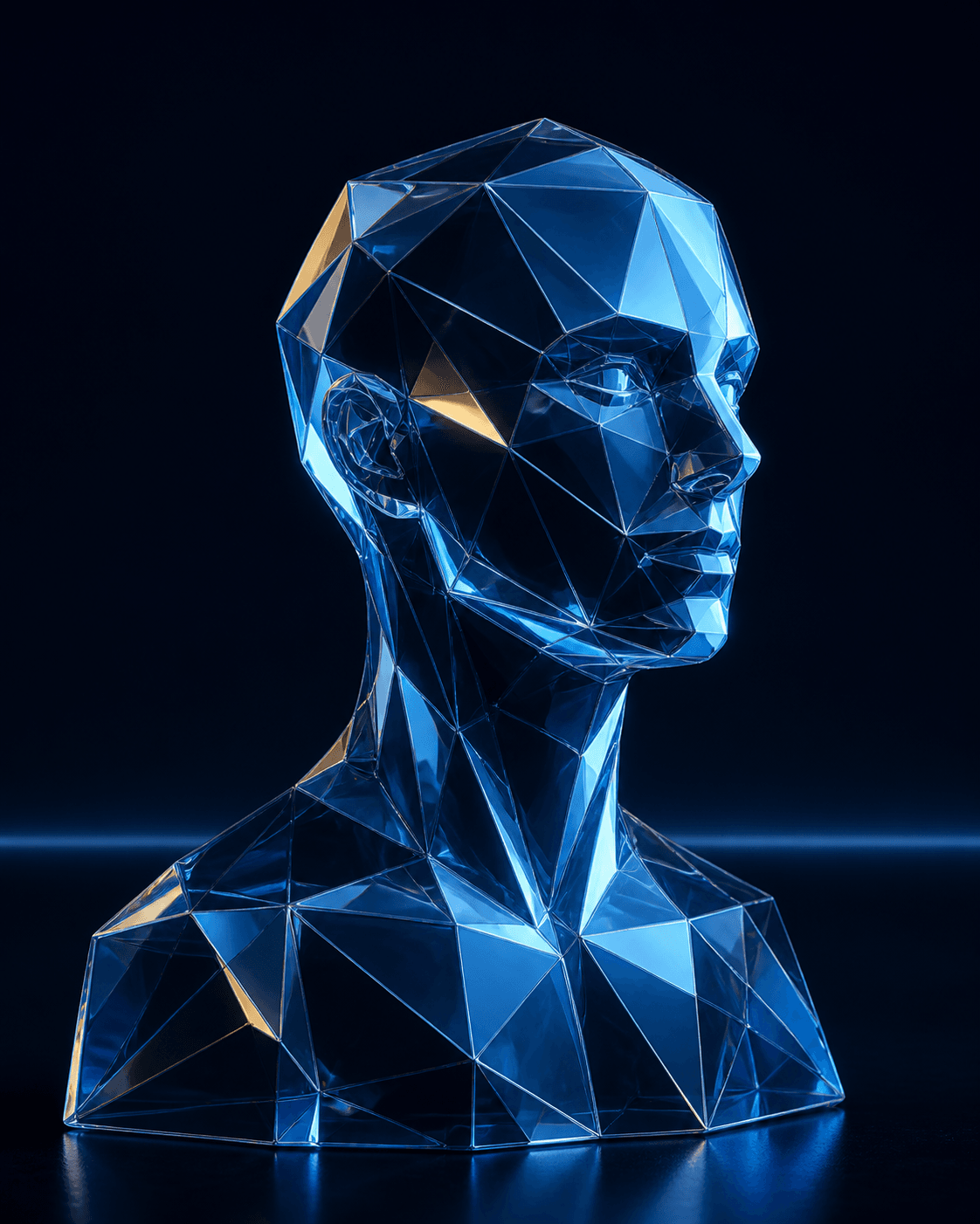 Abstract faceted crystal portrait placeholder for Ulaş Can Cengiz